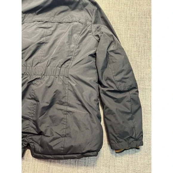 London Fog Down Parka Jacket Womens 10/12 Kids Puffer Hooded Faux Fur - Picture 15 of 16